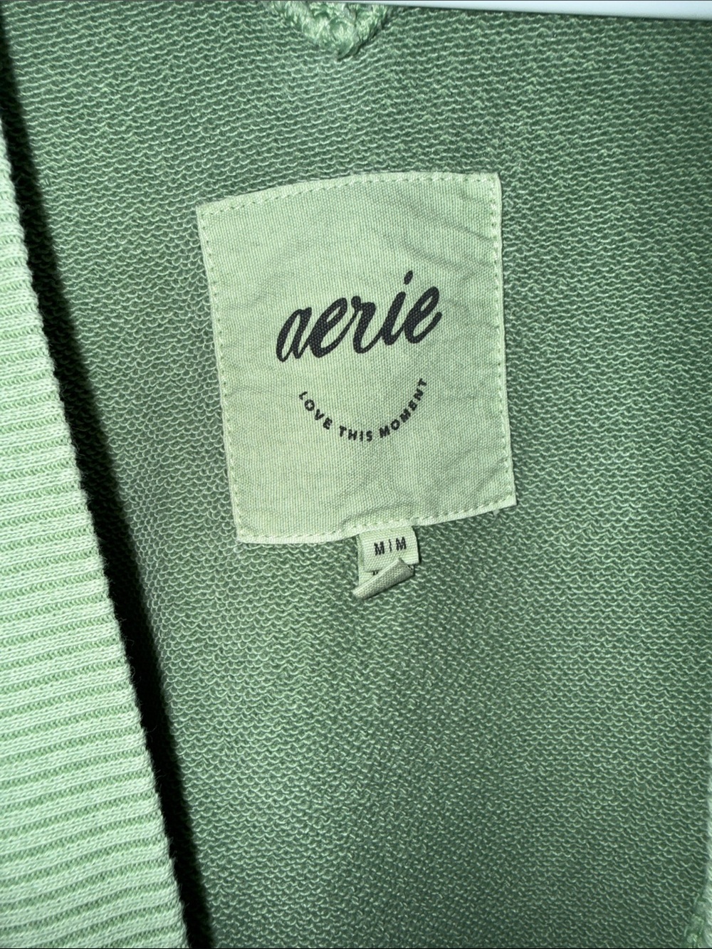 aerie Sage Green V-Neck Relaxed Pullover Sweater - Picture 2 of 4
